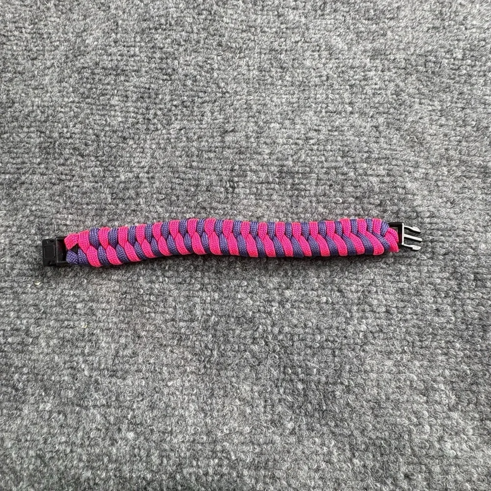 Paracord Survival Bracelet Lot Set of 4 Handmade Multicolor Outdoor Camping Hike
